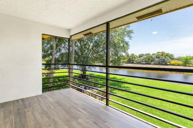 2920 SW 22nd Cir Unit C2, Delray Beach, FL 33445 - unfurnished sunroom with a water view