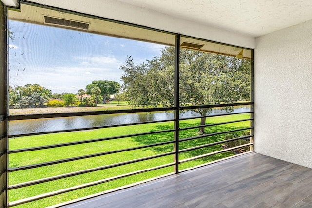 2920 SW 22nd Cir Unit C2, Delray Beach, FL 33445 - unfurnished sunroom with a water view