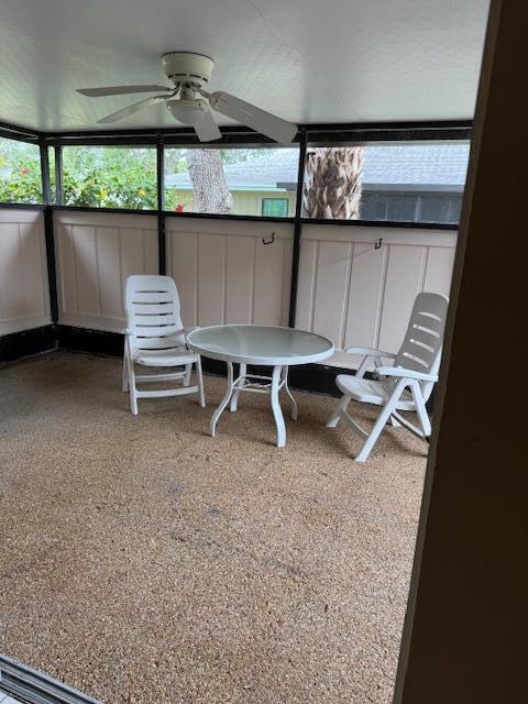 4065 NW Cinnamon Tree Cir, Jensen Beach, FL 34957 - sunroom / solarium featuring ceiling fan and healthy amount of natural light