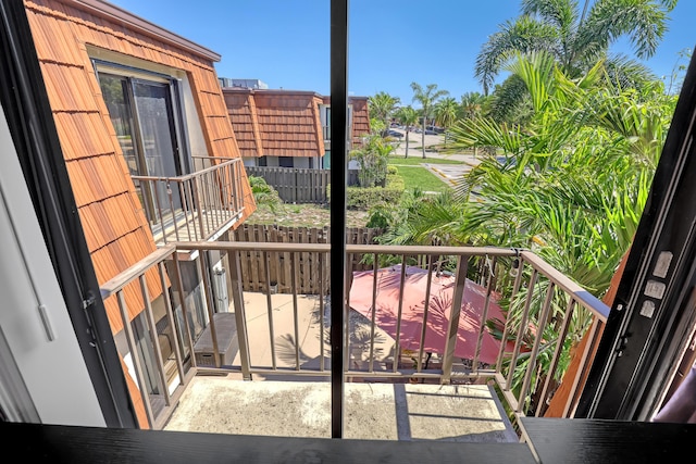 view of balcony