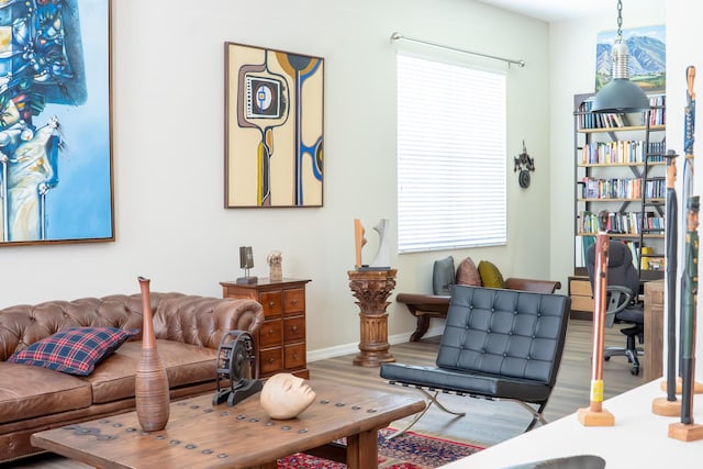 1366 Crossbill Ct, Weston, FL 33327 - living room featuring wood finished floors and baseboards