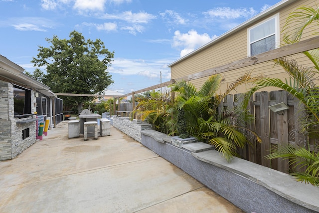 view of patio / terrace with a fenced backyard