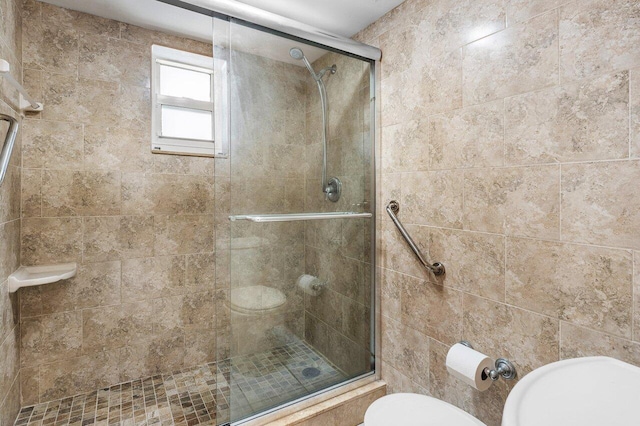 2871 N Ocean Blvd Unit M334, Boca Raton, FL 33431 - bathroom with toilet and a shower stall