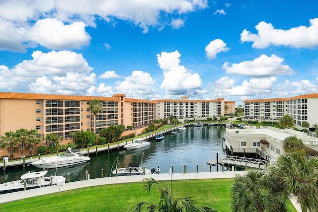 2871 N Ocean Blvd Unit M334, Boca Raton, FL 33431 - water view featuring a boat dock