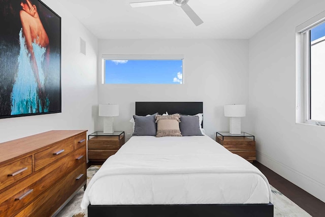 120 N Gordon Rd Share A, Unit Share A, Fort Lauderdale, FL 33301 - bedroom with a ceiling fan and wood finished floors