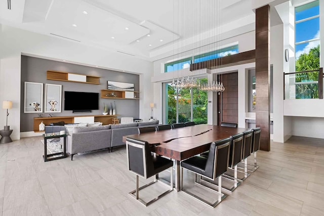 120 N Gordon Rd Share A, Unit Share A, Fort Lauderdale, FL 33301 - dining area with a high ceiling and recessed lighting