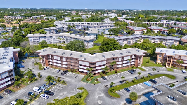 drone / aerial view of apartment complex