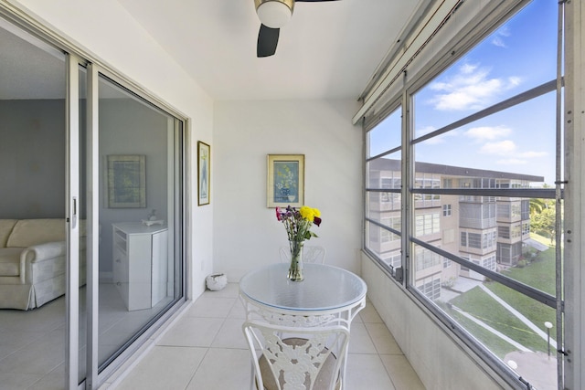 view of sunroom