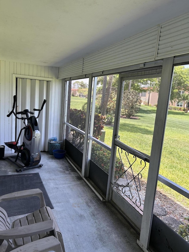 view of sunroom