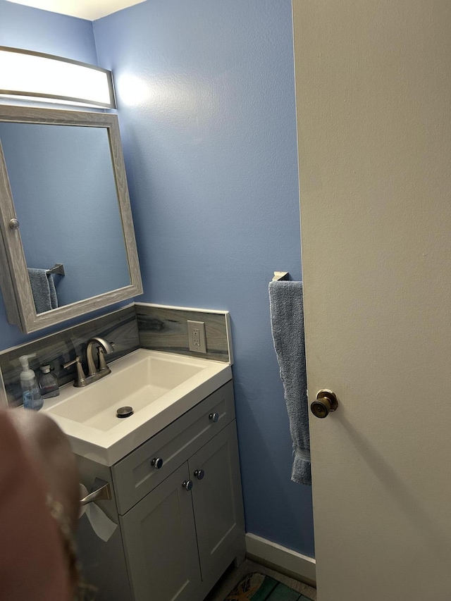 bathroom featuring vanity
