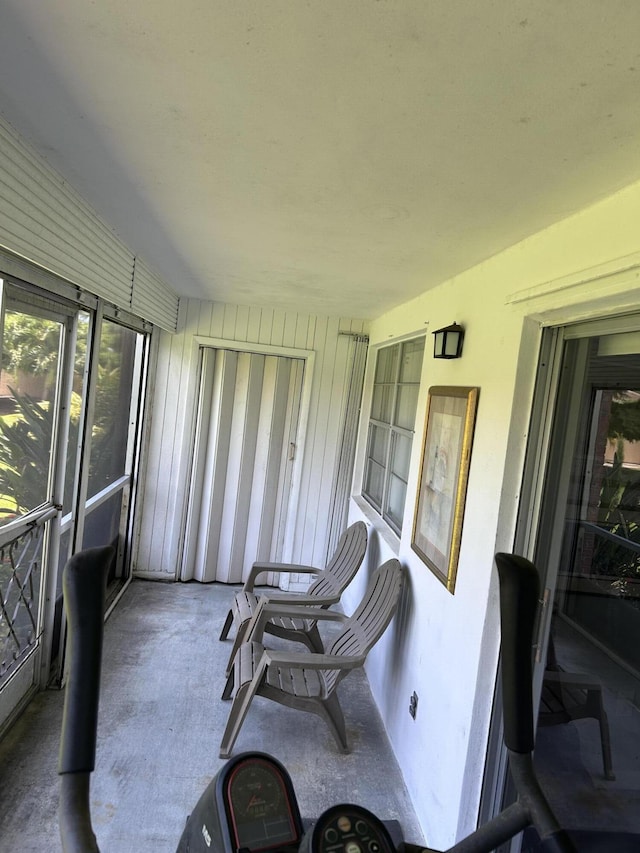 view of sunroom