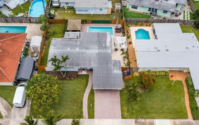 1445 Cindy Dr, Lake Worth Beach, FL 33461 - drone / aerial view of a pool