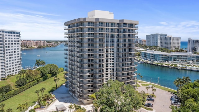 901 E Camino Real Unit 5C, Boca Raton, FL 33432 - view of apartment building / complex featuring a water view and a view of city
