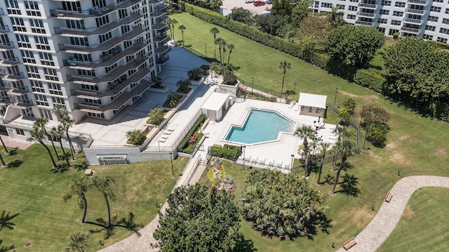 901 E Camino Real Unit 5C, Boca Raton, FL 33432 - aerial view of a pool area and apartment complex