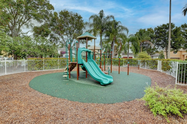 community playground with fence