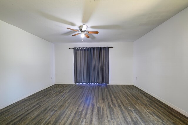 280 NW Airoso Blvd, Port Saint Lucie, FL 34983 - empty room featuring a ceiling fan, wood finished floors, and baseboards