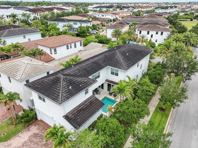 6028 Curie Pl, Palm Beach Gardens, FL 33418 - aerial perspective of suburban area featuring a pool
