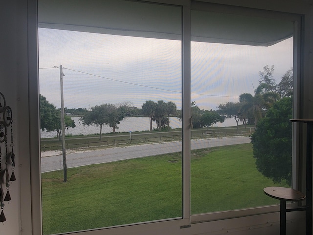 3160 Lake Osborne Dr Unit 201, Lake Worth, FL 33461 - entryway with a water view