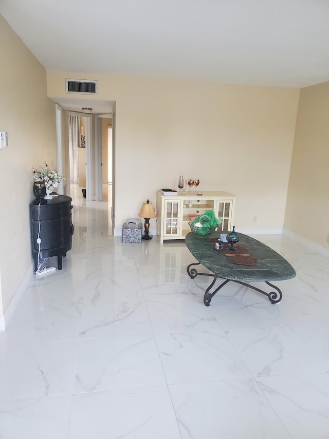3160 Lake Osborne Dr Unit 201, Lake Worth, FL 33461 - hallway with marble tiled floors and baseboards