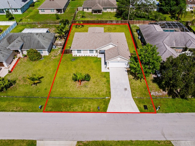 3227 SW Foremost Dr, Port Saint Lucie, FL 34953 - aerial view of residential area with property boundaries highlighted