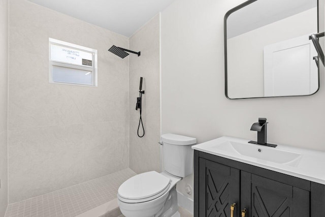 4498 NW 2nd Ave, Boca Raton, FL 33431 - bathroom featuring toilet, a tile shower, and vanity