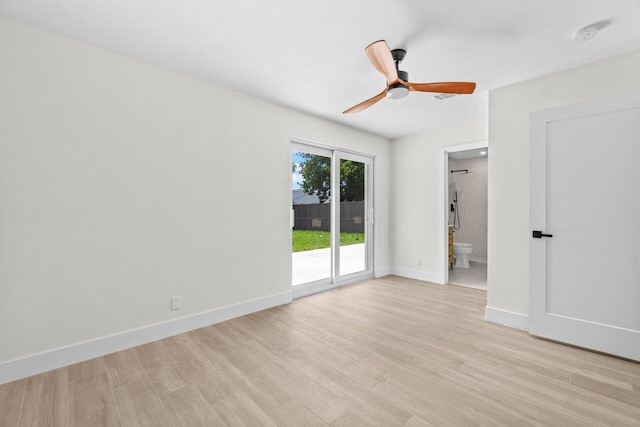 4498 NW 2nd Ave, Boca Raton, FL 33431 - spare room featuring ceiling fan, light wood-style flooring, and baseboards
