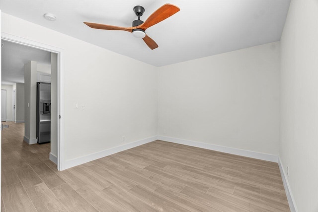 4498 NW 2nd Ave, Boca Raton, FL 33431 - unfurnished room with ceiling fan, light wood finished floors, and baseboards