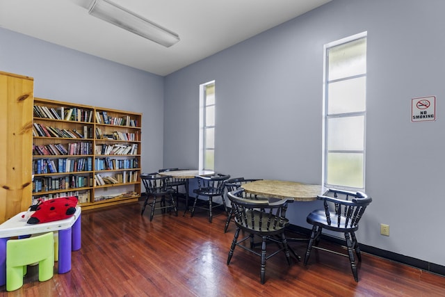 dining room with wood finished floors