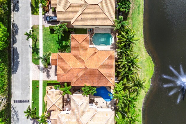 4205 Artesa Dr, Boynton Beach, FL 33436 - view of subject property with a pool and a nearby body of water