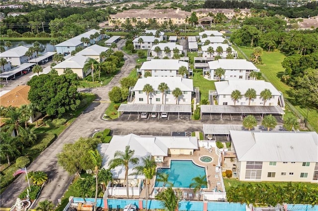 210 SE Village Dr Unit 210, Port Saint Lucie, FL 34952 - aerial view of residential area featuring a pool area