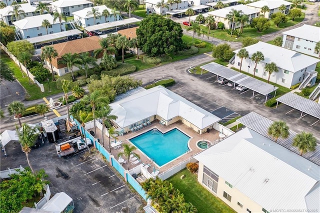 210 SE Village Dr Unit 210, Port Saint Lucie, FL 34952 - aerial view of residential area featuring a pool area