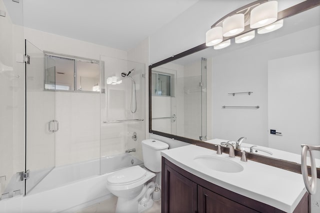 5320 SW 199th Ave, Pembroke Pines, FL 33332 - full bathroom featuring toilet, combined bath / shower with glass door, and vanity