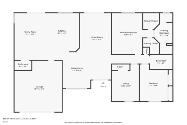 5320 SW 199th Ave, Pembroke Pines, FL 33332 - room layout