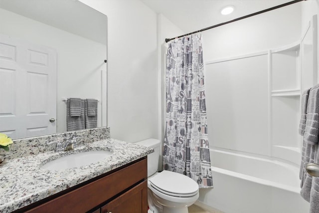 482 NW Fairfax Ave, Port Saint Lucie, FL 34983 - bathroom with toilet, shower / tub combo, and vanity