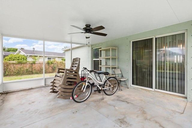 482 NW Fairfax Ave, Port Saint Lucie, FL 34983 - sunroom featuring ceiling fan