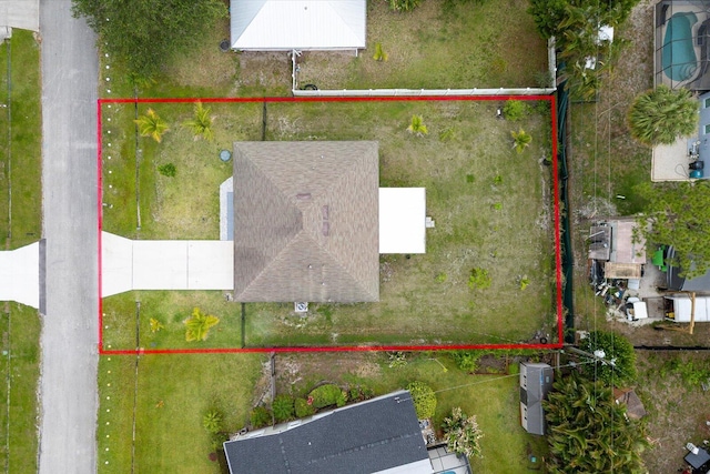 482 NW Fairfax Ave, Port Saint Lucie, FL 34983 - aerial view of property and surrounding area with property parcel outlined