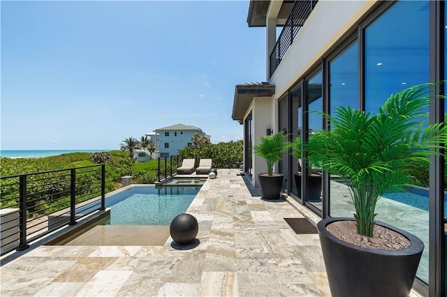 view of pool with a patio area