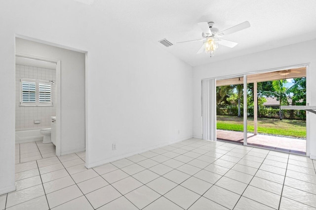 22 Pepperwood Ct, Boynton Beach, FL 33426 - unfurnished room with light tile patterned floors, a ceiling fan, and baseboards