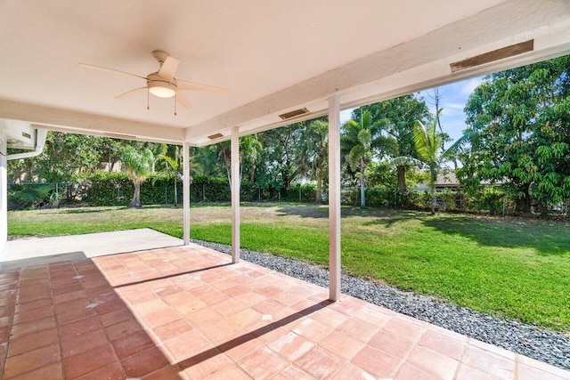22 Pepperwood Ct, Boynton Beach, FL 33426 - view of patio with ceiling fan