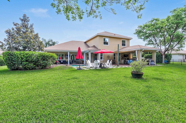 7668 SE Laque Cir, Stuart, FL 34997 - back of house with a patio and stucco siding