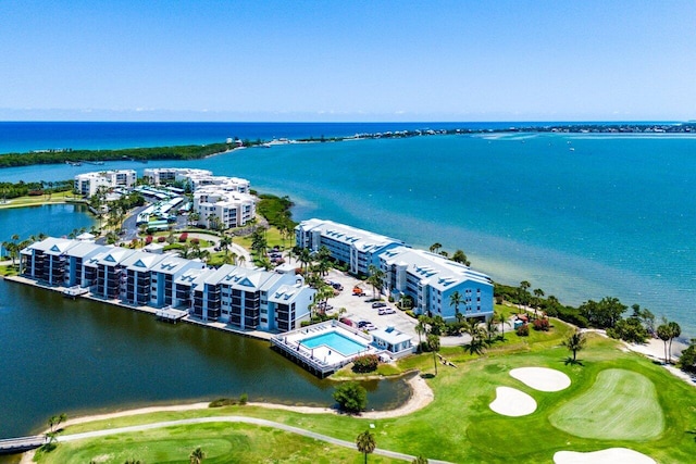 20 NE Plantation Rd Unit 203, Stuart, FL 34996 - bird's eye view of apartment complex / building, a nearby body of water, and a golf club