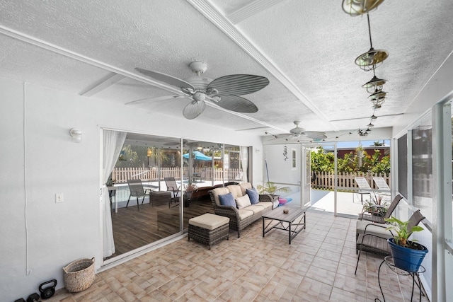 3056 SE Morningside Blvd, Port Saint Lucie, FL 34952 - view of patio / terrace with ceiling fan