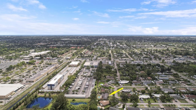 aerial overview of property's location featuring a nearby body of water