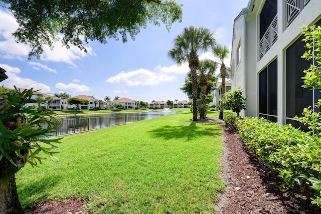 112 Palm Bay A Dr Unit A, Palm Beach Gardens, FL 33418 - view of yard with a water view and a residential view