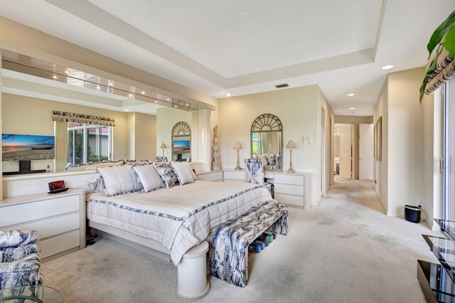 4498 Hazleton Ln, Lake Worth, FL 33449 - carpeted bedroom featuring recessed lighting and a tray ceiling