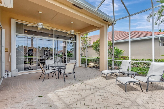 4498 Hazleton Ln, Lake Worth, FL 33449 - sunroom / solarium with a ceiling fan
