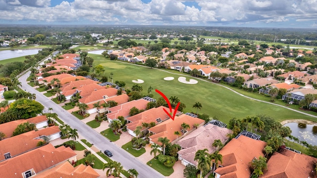 4498 Hazleton Ln, Lake Worth, FL 33449 - aerial perspective of suburban area featuring a large body of water and a golf course