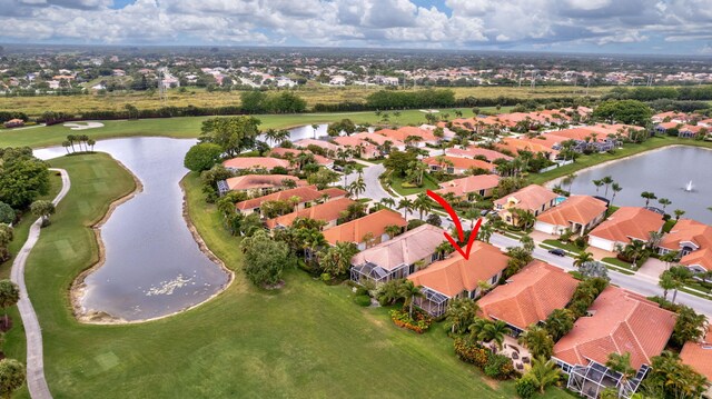 4498 Hazleton Ln, Lake Worth, FL 33449 - aerial view of residential area featuring a nearby body of water and a golf course