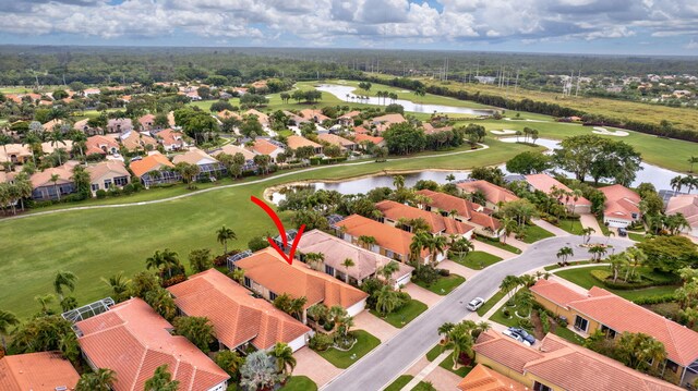 4498 Hazleton Ln, Lake Worth, FL 33449 - aerial perspective of suburban area featuring a nearby body of water and a local golf course
