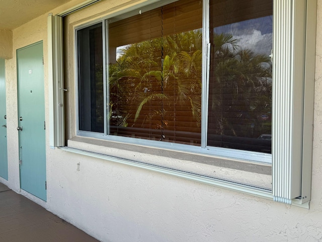exterior view of stucco siding